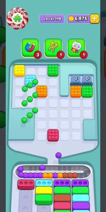 Marble Sort level 198 final board