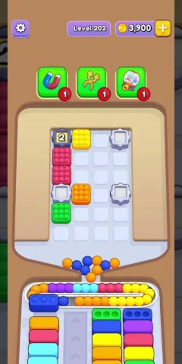 Marble Sort level 202 final board