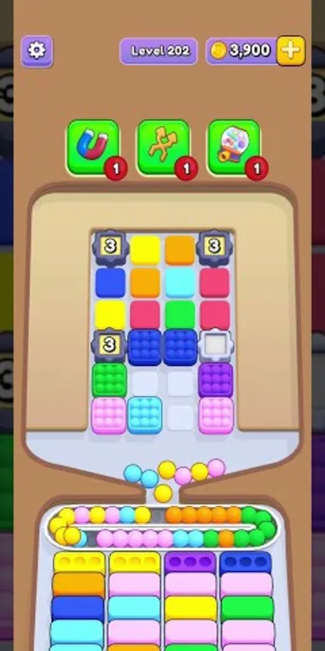 Marble Sort level 202 opening board
