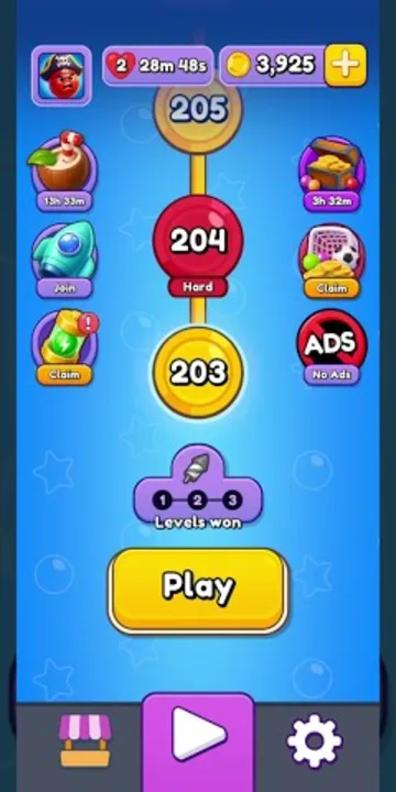 Marble Sort level 203 opening board — The Locked Marble Funnel