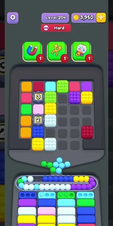 Marble Sort level 204 opening board