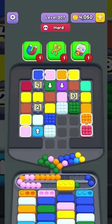 Marble Sort level 207 opening board — The Locked Tile Tray