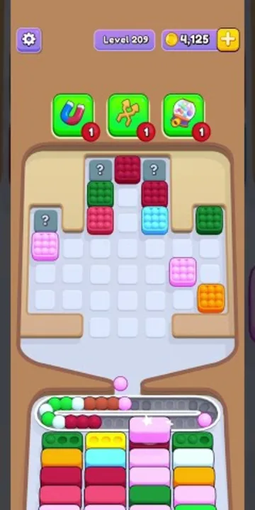 Marble Sort level 209 final board