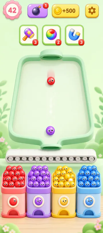 Marble Sort level 21 final board Marble Sort level 21 final board