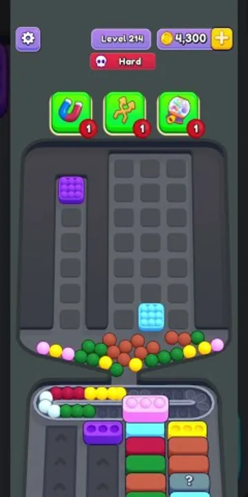 Marble Sort level 214 final board