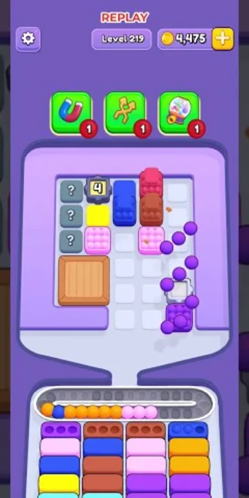 Marble Sort level 219 final board