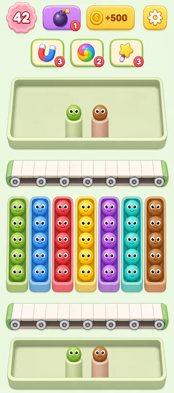 Marble Sort level 22 final board Marble Sort level 22 final board