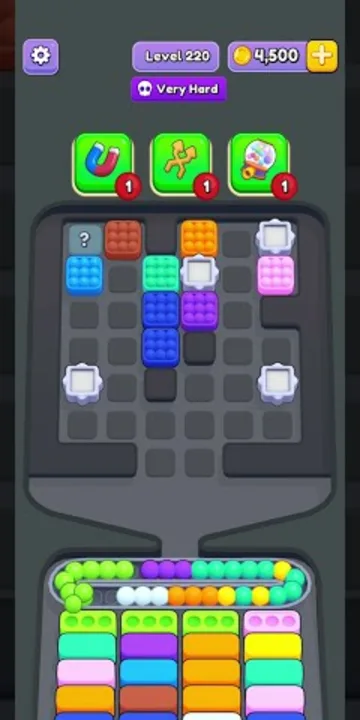Marble Sort level 220 final board