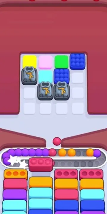 Marble Sort level 221 mid-solve board