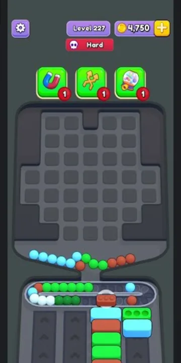 Marble Sort level 227 final board