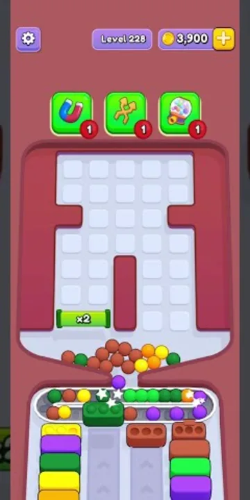 Marble Sort level 228 final board