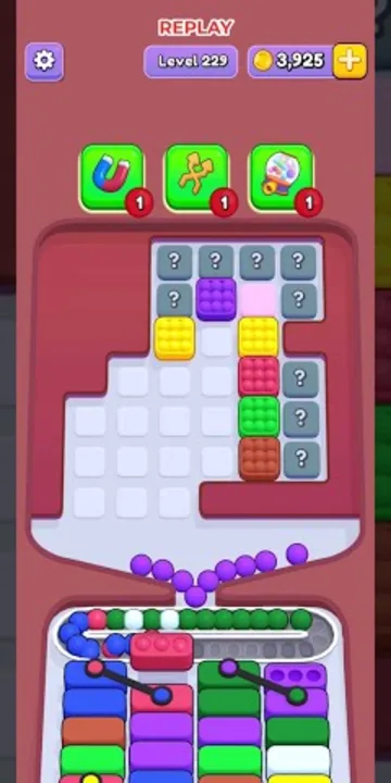 Marble Sort level 229 final board