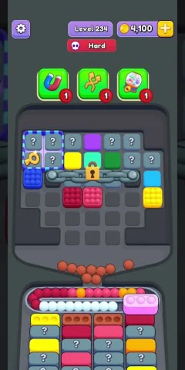 Marble Sort level 234 mid-solve board