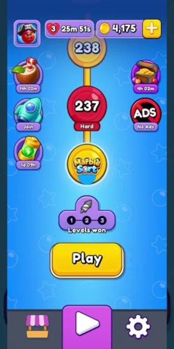 Marble Sort level 236 opening board — The Crate-Choked Tile Grid