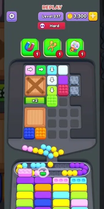 Marble Sort level 237 mid-solve board Marble Sort level 237 mid-solve board