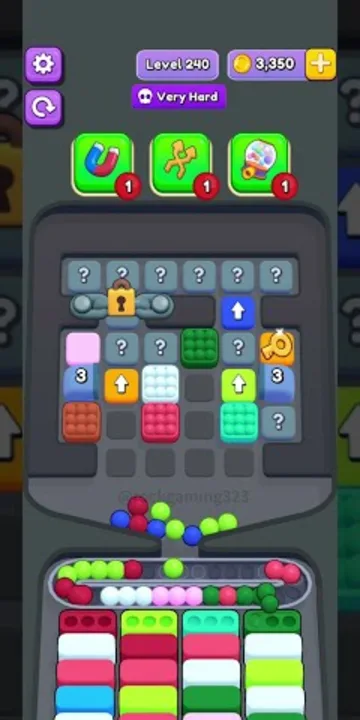 Marble Sort level 240 opening board — The Mystery-Sealed Grid Marble Sort level 240 opening board — The Mystery-Sealed Grid