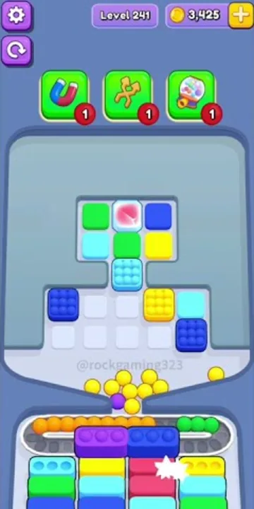 Marble Sort level 241 opening board — The Sealed Center Cell