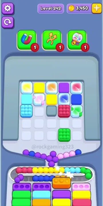 Marble Sort level 242 mid-solve board