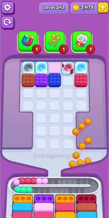 Marble Sort level 243 final board