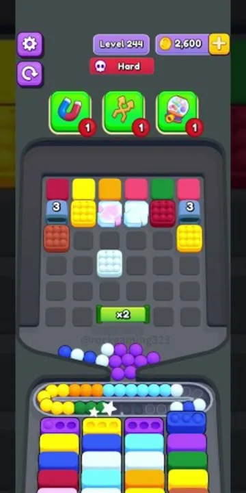 Marble Sort level 244 mid-solve board Marble Sort level 244 mid-solve board