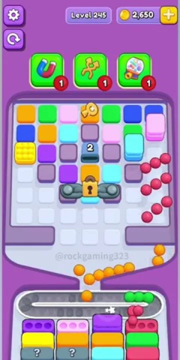 Marble Sort level 245 mid-solve board Marble Sort level 245 mid-solve board