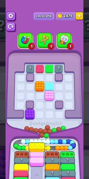 Marble Sort level 246 mid-solve board