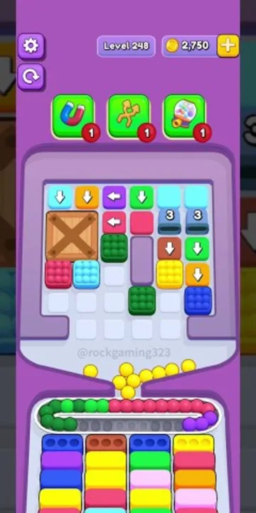 Marble Sort level 248 opening board — The Crate-Sealed Tray