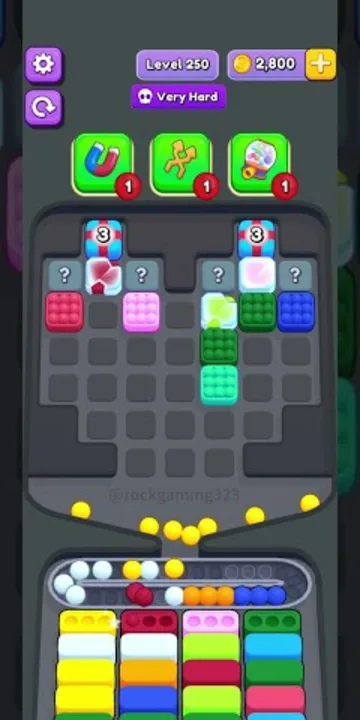 Marble Sort level 250 final board
