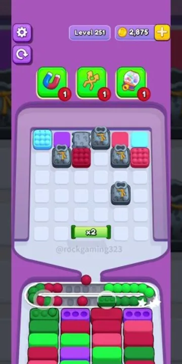 Marble Sort level 251 final board