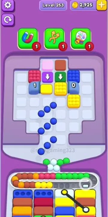 Marble Sort level 253 mid-solve board Marble Sort level 253 mid-solve board