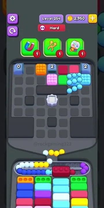 Marble Sort level 254 final board