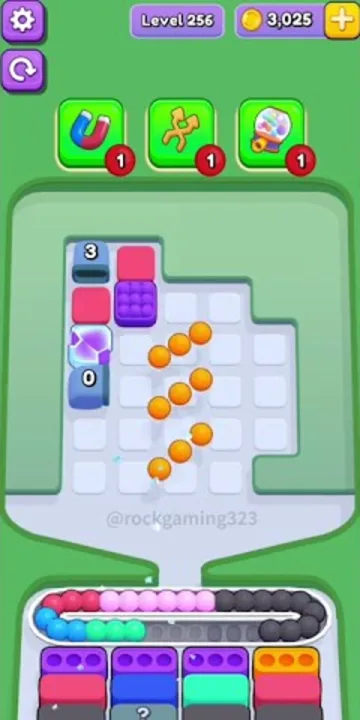 Marble Sort level 256 final board