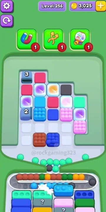 Marble Sort level 256 opening board — The Numbered Staircase