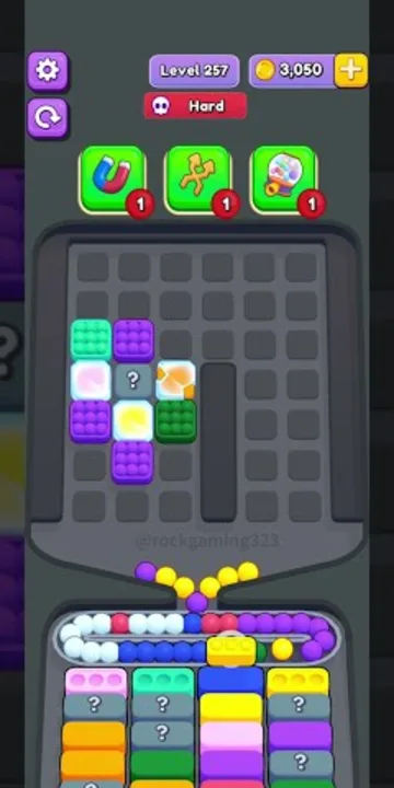 Marble Sort level 257 final board
