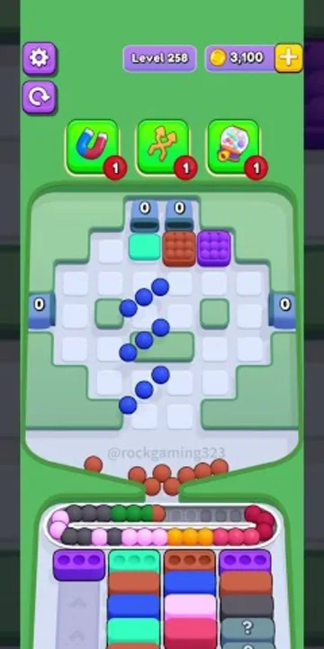 Marble Sort level 258 final board