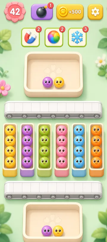 Marble Sort level 26 final board Marble Sort level 26 final board