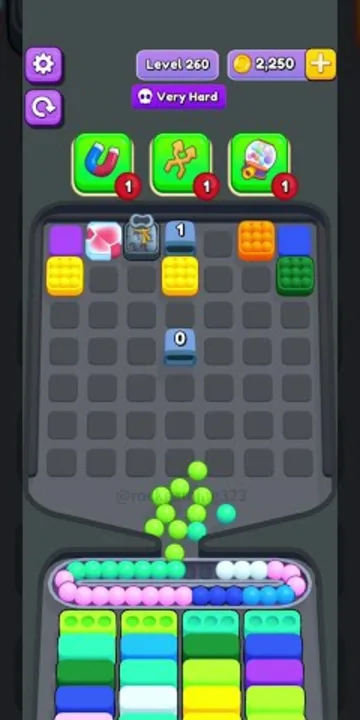 Marble Sort level 260 final board