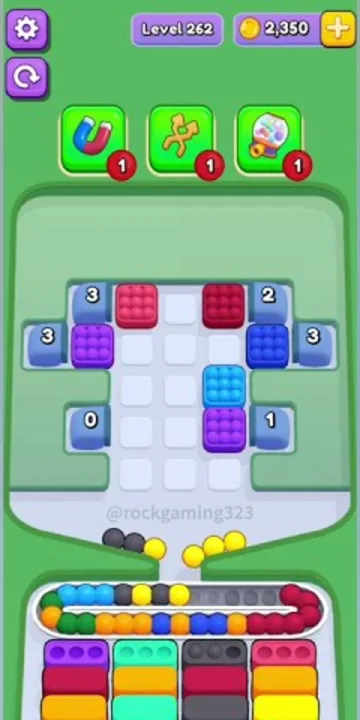 Marble Sort level 262 mid-solve board
