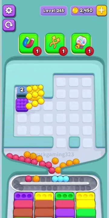 Marble Sort level 265 final board