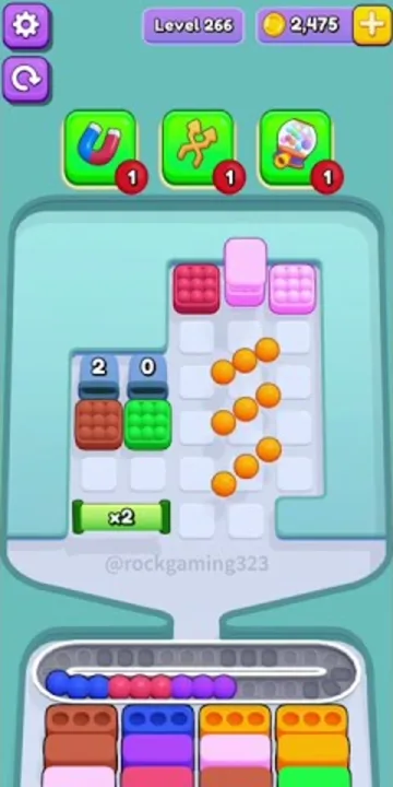 Marble Sort level 266 final board