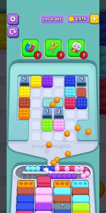Marble Sort level 269 mid-solve board