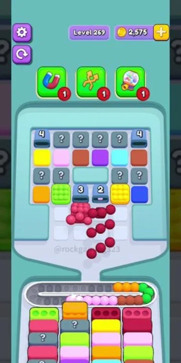 Marble Sort level 269 opening board — The Numbered Corners