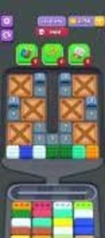 Marble Sort level 274 opening board — The U-Shaped Crate Blockade Marble Sort level 274 opening board — The U-Shaped Crate Blockade