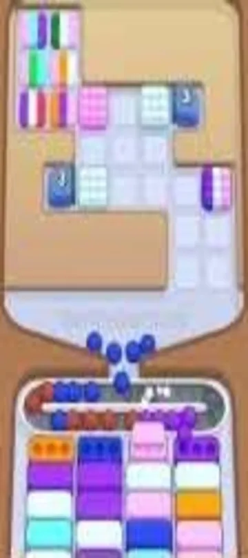 Marble Sort level 276 mid-solve board