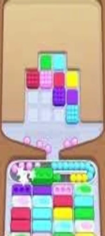 Marble Sort level 281 mid-solve board