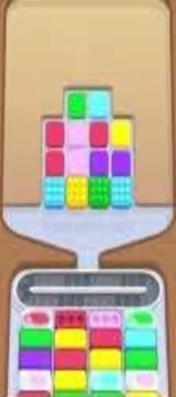 Marble Sort level 281 opening board — Crate and Funnel Blocker Trap
