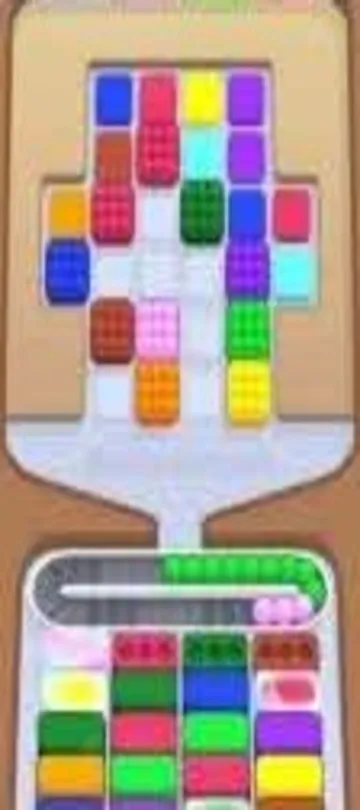 Marble Sort level 283 mid-solve board