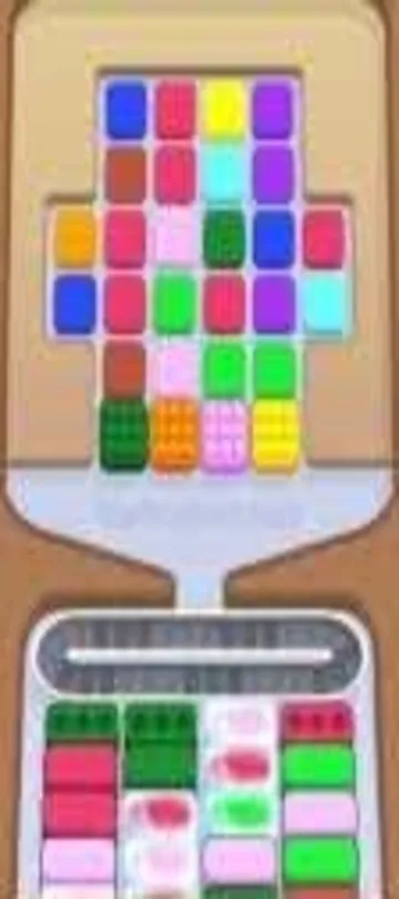 Marble Sort level 283 opening board — Giant Center Lock and Key Trap
