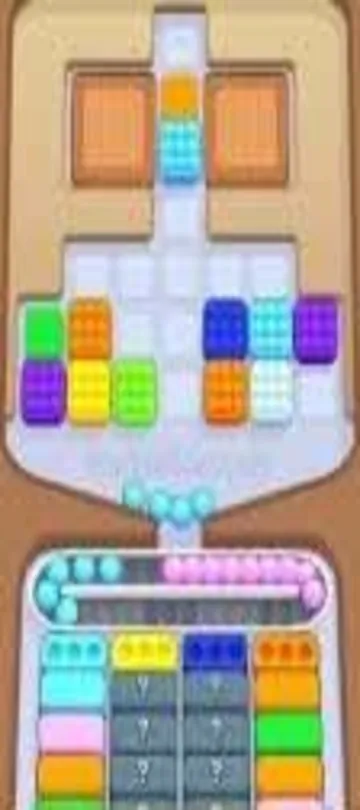 Marble Sort level 286 mid-solve board
