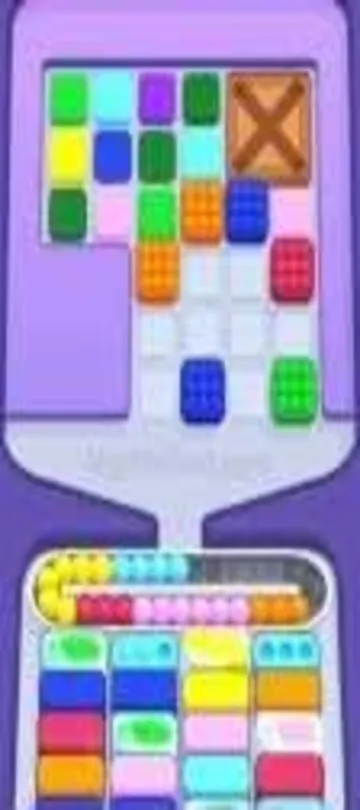 Marble Sort level 291 mid-solve board